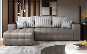 Extendable corner sofa with shelf armrest Melvin S thumb