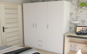 Three-winged wardrobe with drawers Olind A thumb