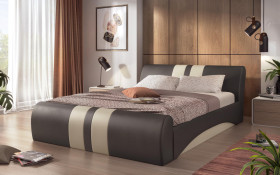 Leather double bed Imola thumb