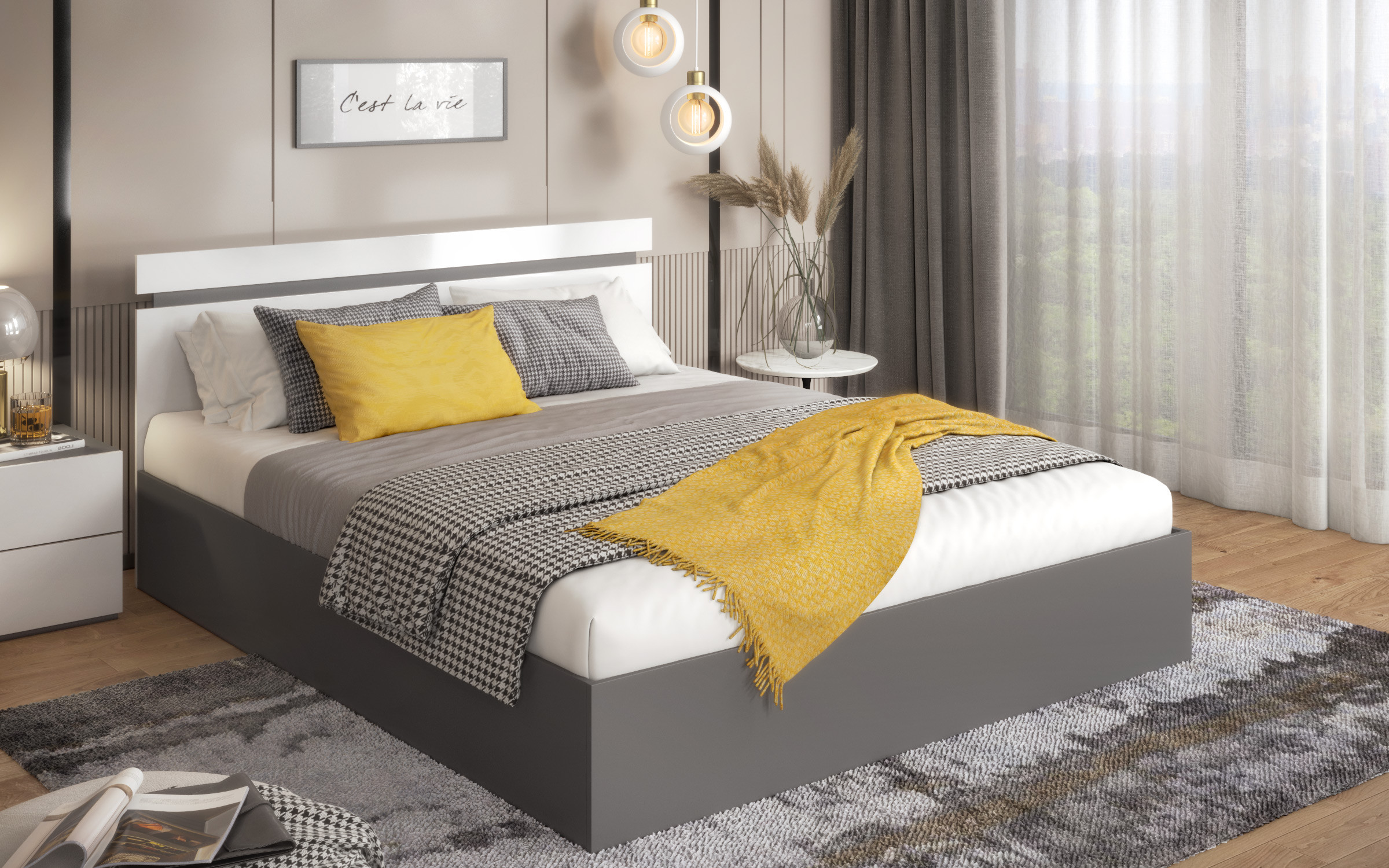 Double bed for mattress 160/200 Raya thumb