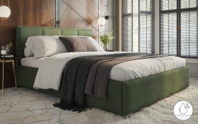 Upholstered double bed for mattress 160/200 Delanta thumb