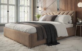 Upholstered double bed for mattress 160/200 Mirelly thumb