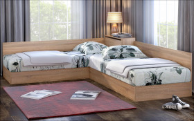 Corner beds with storage chest for mattress 82/190 Alps thumb