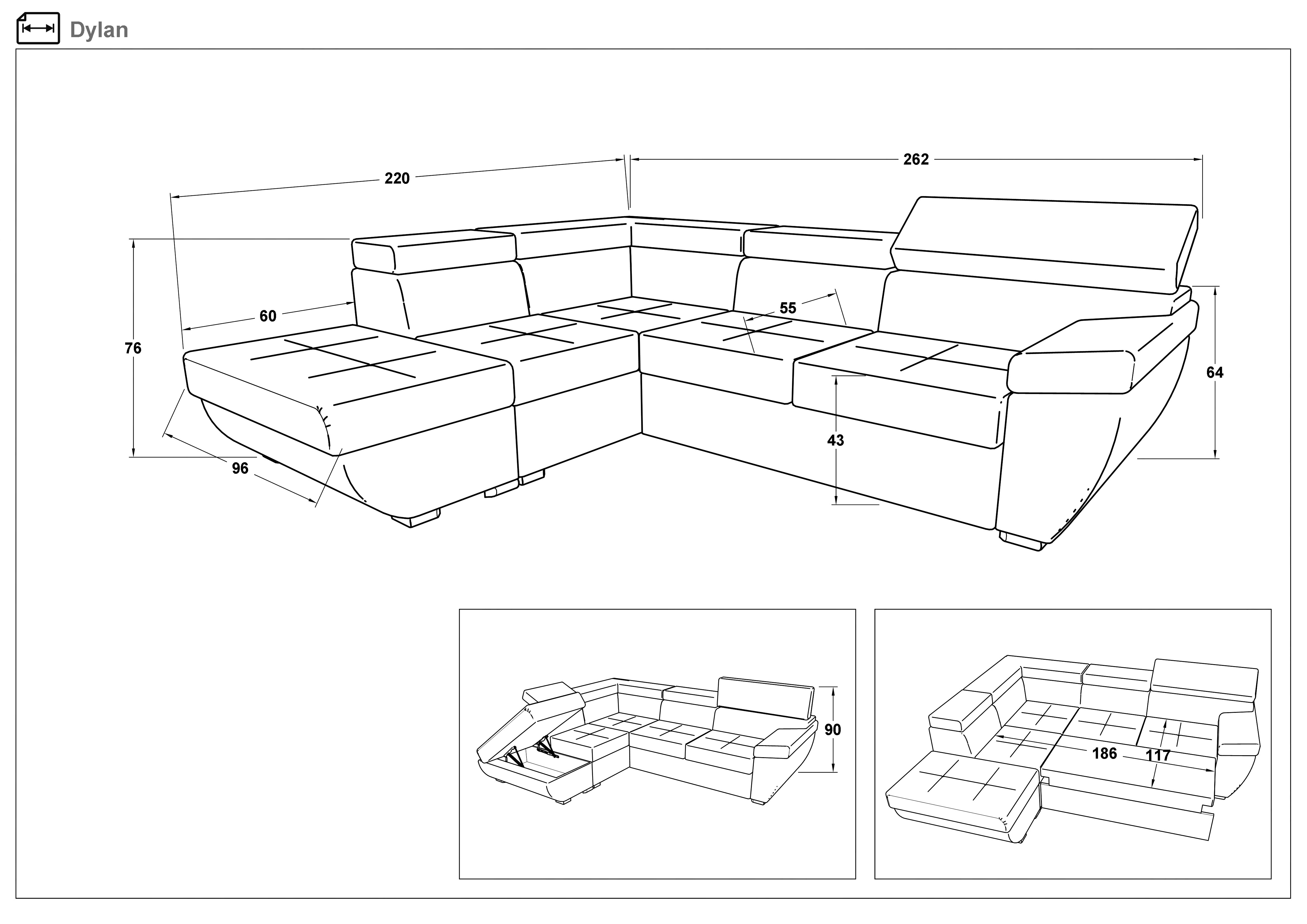 Extendable sofa Dylan thumb