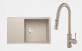 Sink with mixer tap Delux-L thumb