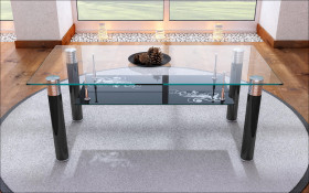 Glass coffee table Leya thumb