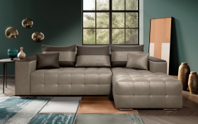Extendable corner sofa with shelf armrest Melvin S thumb
