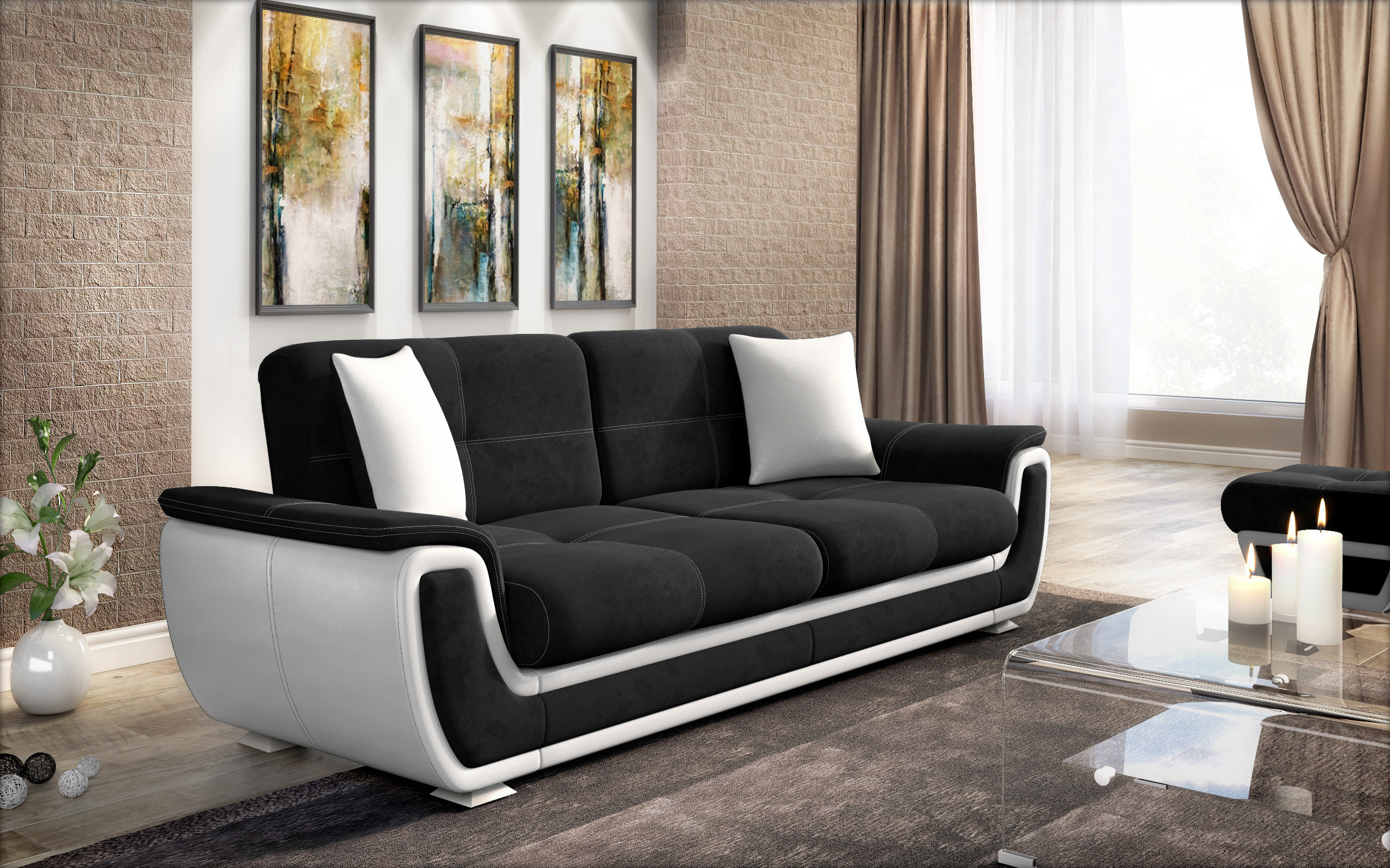 Extendable click-clack sofa Princess ΙΙ thumb