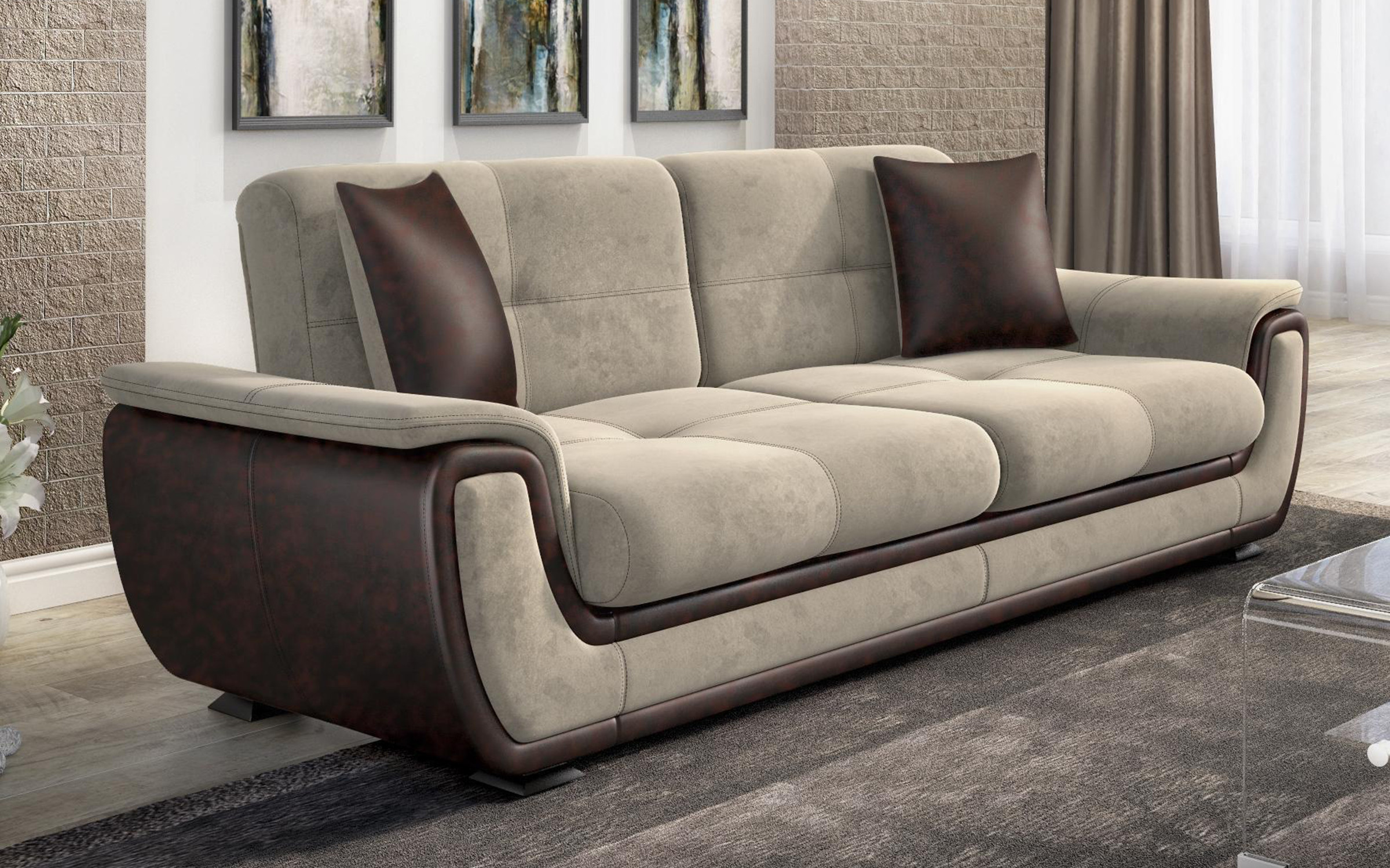 Extendable click-clack sofa Princess ΙΙ thumb