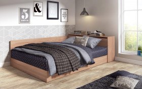 Bed + storage chest for mattress 144/190 Prista L thumb