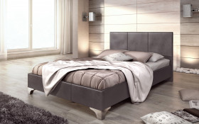 Leather double bed Betina 2 for two-sided mattress 140/200 thumb