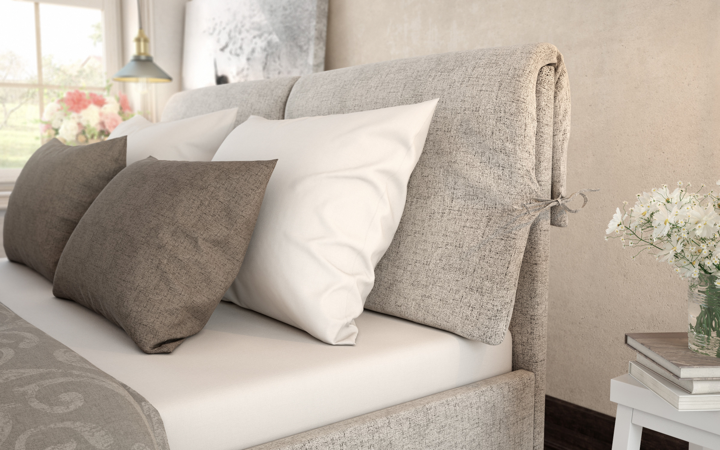 Upholstered double bed for mattress 160/200 Fiera thumb