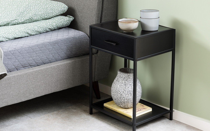 Nightstand Seaford A, black  1