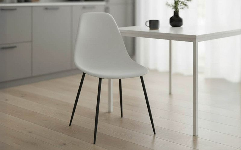Dining chair Balen, white + black  1
