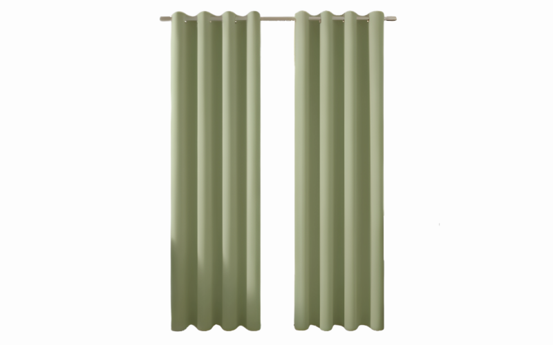 Set of 2 drapes, green  1