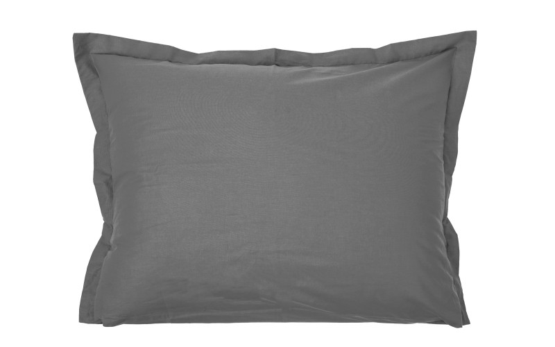 Pillowcase with edging 50/70 cm Ranforce, grey, Ranforce  1