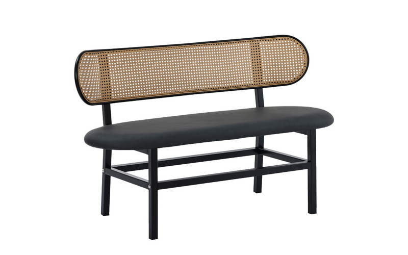 Garden bench Enrico, beige + black  1