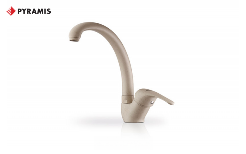 Mixer tap Pyramis Mezzo, sandy beige  1
