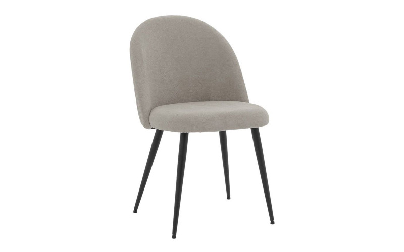 Dining chair Grace, light grey + black  1