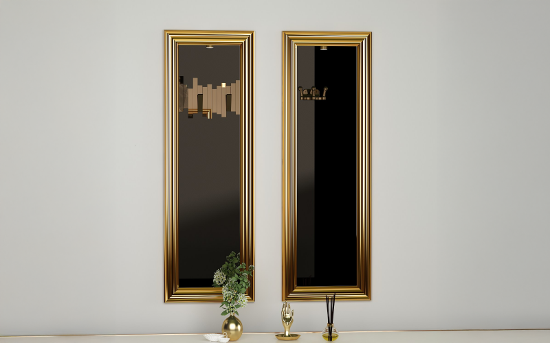 Set of 2 mirrors Candy, golden  1