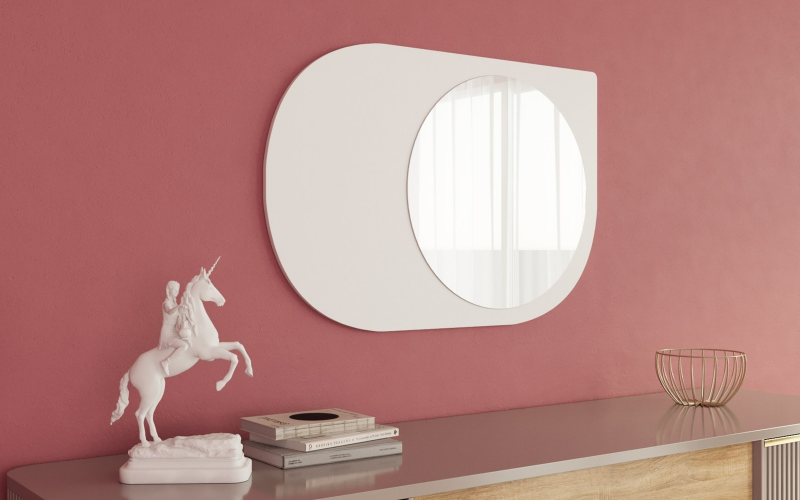 Mirror 60/90 cm Pubble, white  1