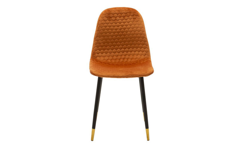 Dining chair Sila, orange + black  1