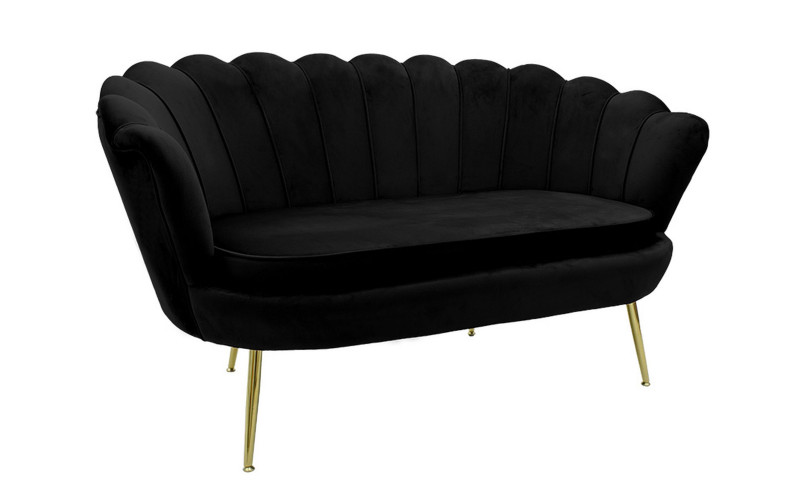 Sofa Damon, black + golden  1