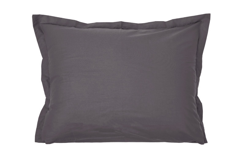 Pillowcase with edging 50/70 cm Ranforce, dark grey, Ranforce  1