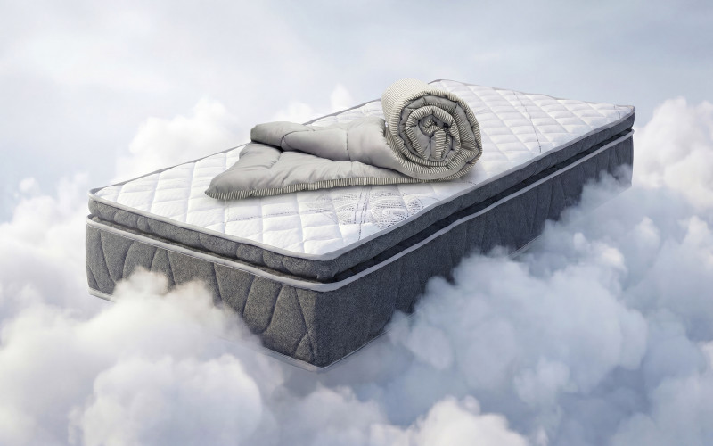 Set of mattress 160/200 + duvet 200/200 Premium Grey + Stripe,   1