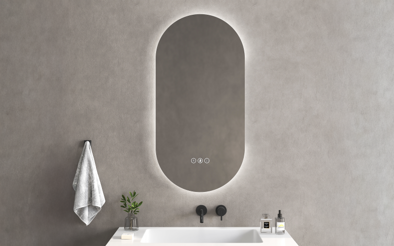 1955-60 Bathroom mirror with LED lights, 60/120 cm  1