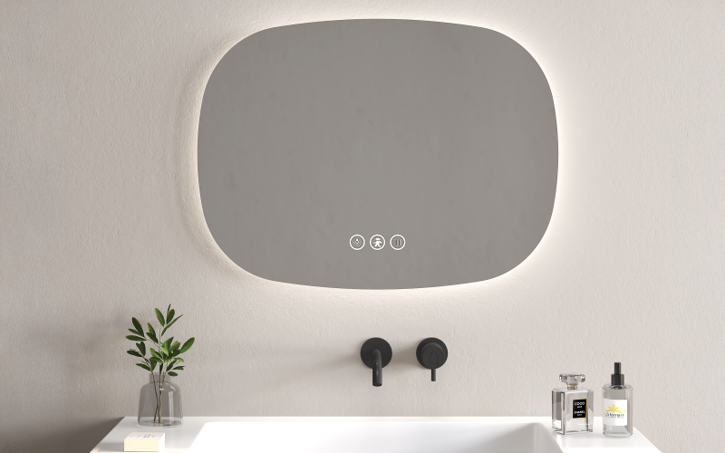 1958 Bathroom mirror with LED lights, 80/60 cm  1