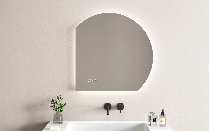1966 Bathroom mirror with LED lights, 80/80 cm  1