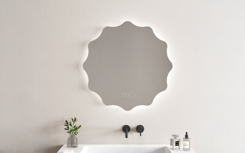 1967 Bathroom mirror with LED lights, 80/80 cm  1