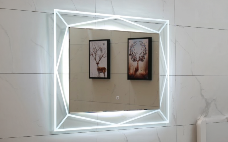 ICL 1502 Bathroom mirror with LED lights, 80/60 cm  1