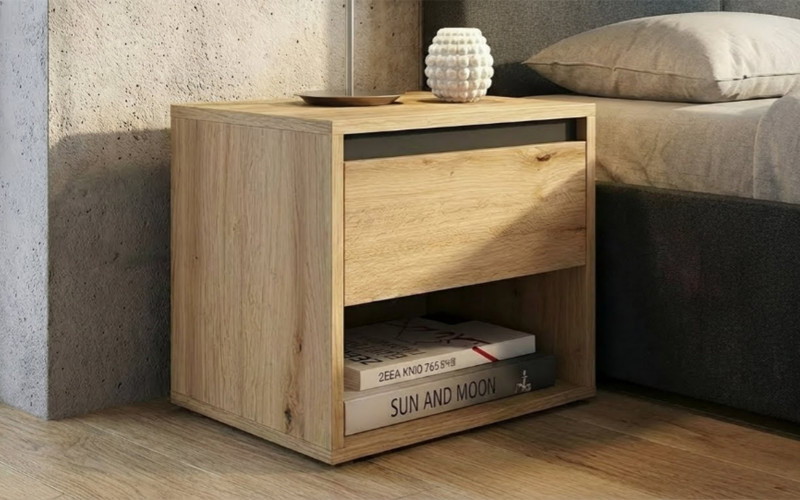 Nightstand Naxos, Evoke oak + Magma  1