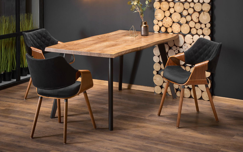 Dining table Dox, Natural oak + black  1