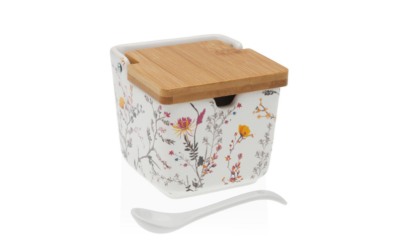 Spice box with spoon, size: 8.8/8.5 cm  1