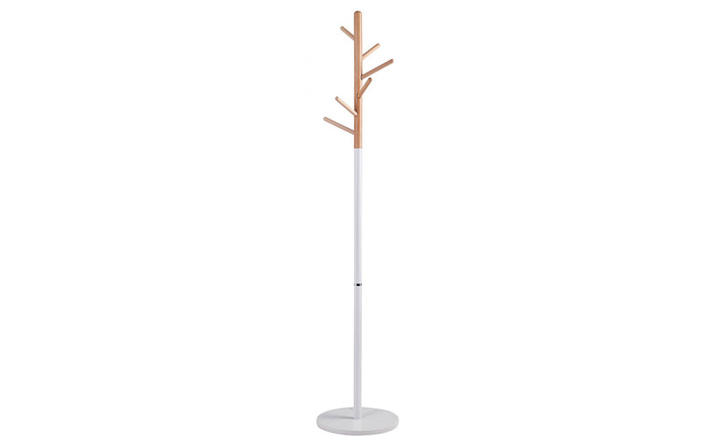 Coat rack Mariana, white + natural  1