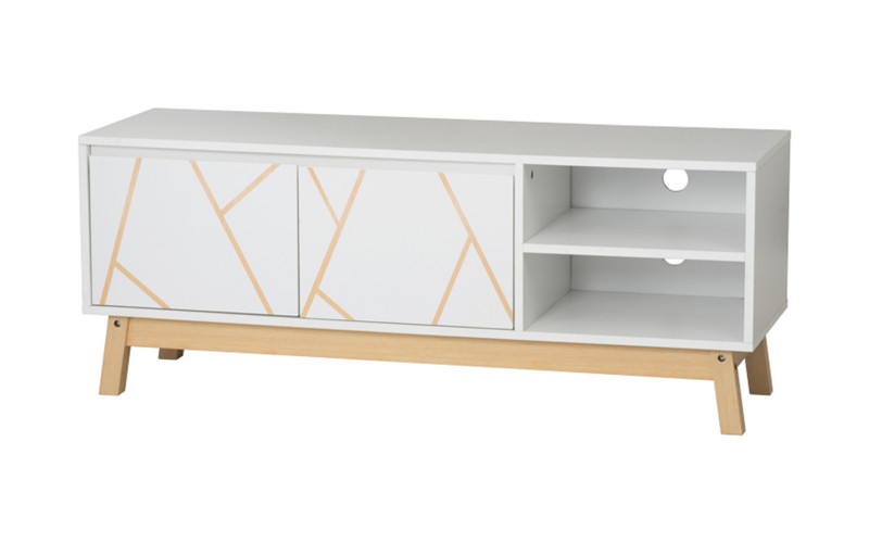 TV cabinet Ayra, white + natural  1