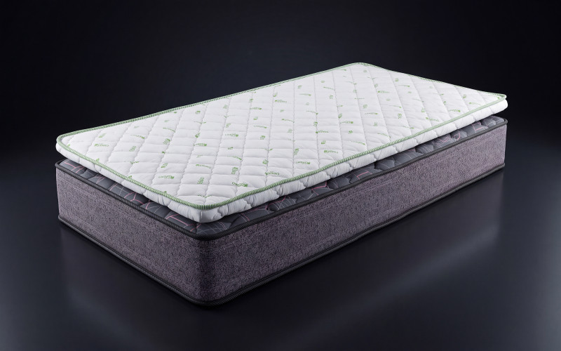 Set of two-sided mattress 90/200 + mattress topper 90/200 Black Pearl Roll + Green Tea,   1
