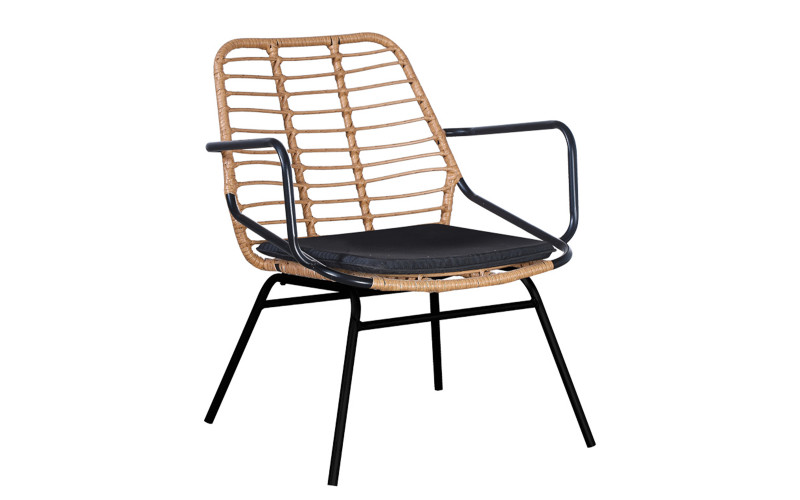 Garden chair Naoki I, natural + black  1