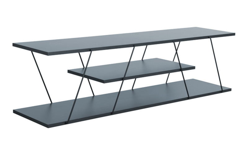 Тумба под ТВ Тарс, серый + черный  1