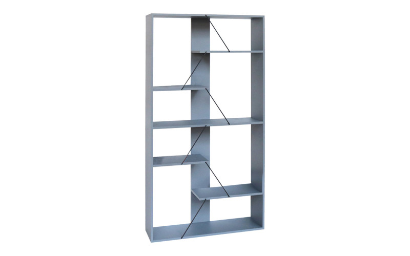 Bookcase Tars D, grey + black  1