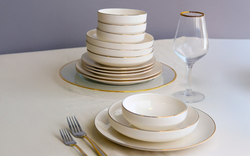 Dinner set 24 parts Luxia, multicolored  1