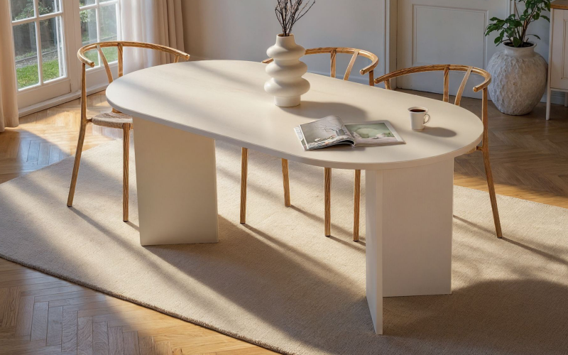 Dining table Sablin, white  1