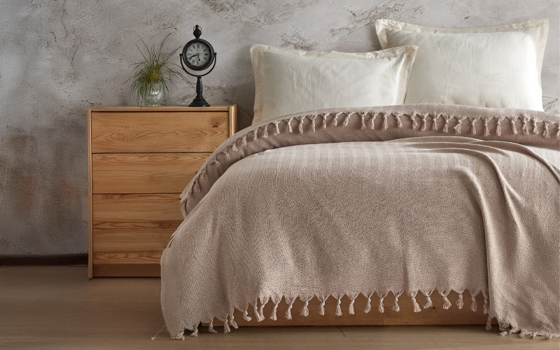 Bedspread 200/220 cm Berlino, beige  1