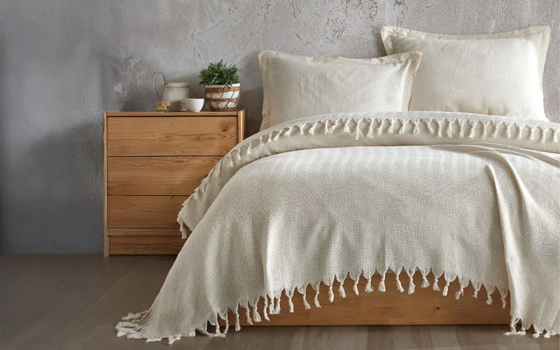 Bedspread 200/220 cm Berlino, ecru  1