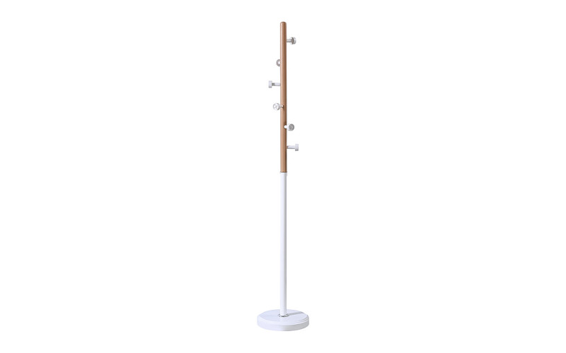 Coat rack Sinera, white + natural  1