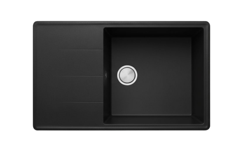 Granite sink Delux-L, black  1