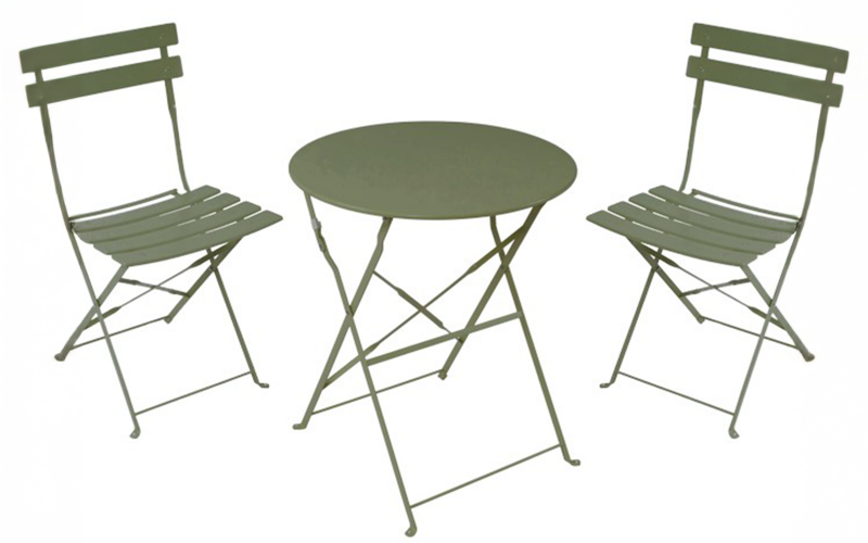 Set of table + chairs Bisto, green  1